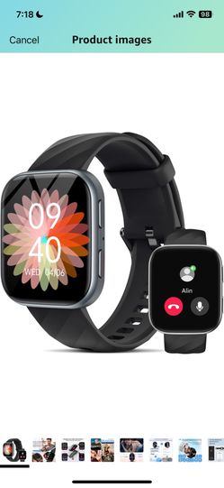 MorePro Smart Watch for Men Women(Make/Answer Call), 1.85" Fitness Tracker with 24/7 Heart Rate & Blood Pressure Monitor, Blood Oxy-gen Sleep Tracking