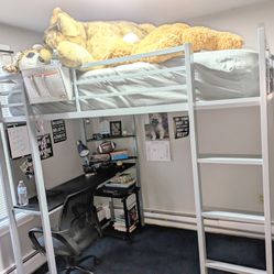 Full Loft Bed W/, Desk