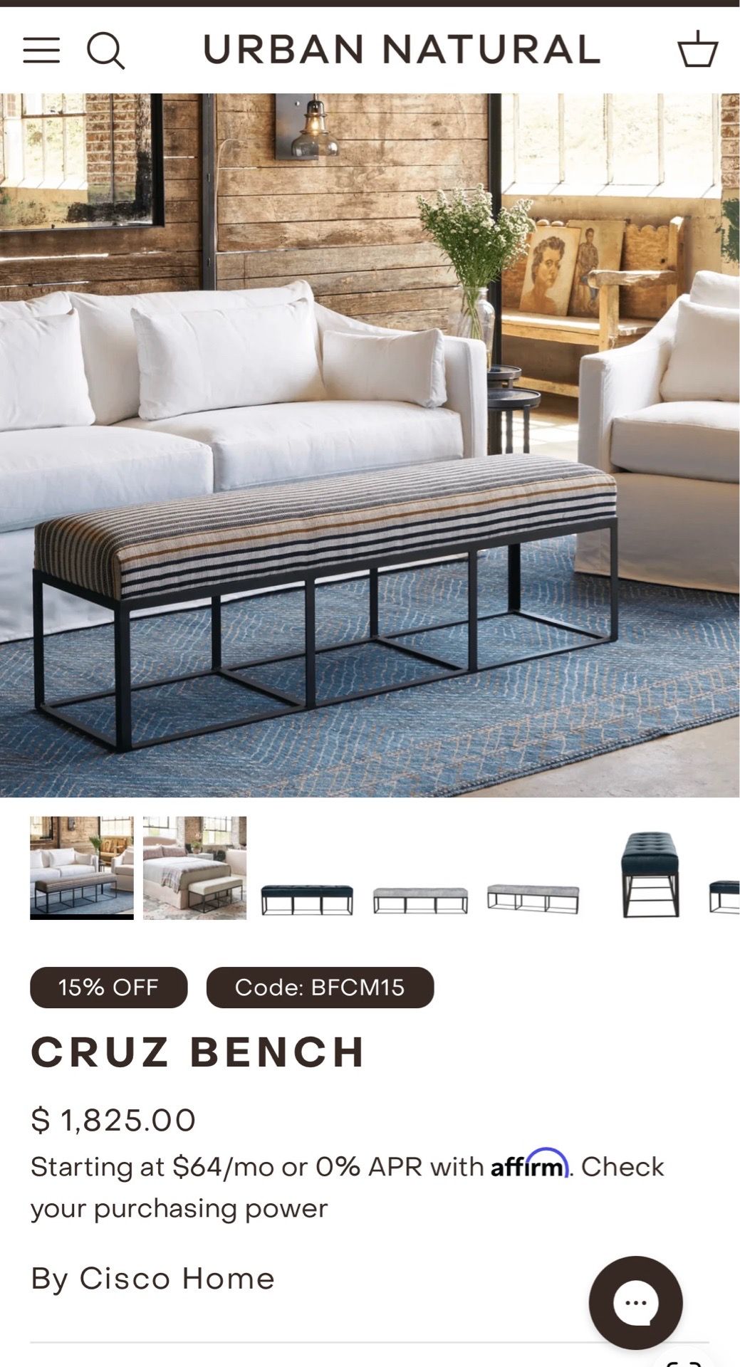 Cisco Cruz Bench 6ft