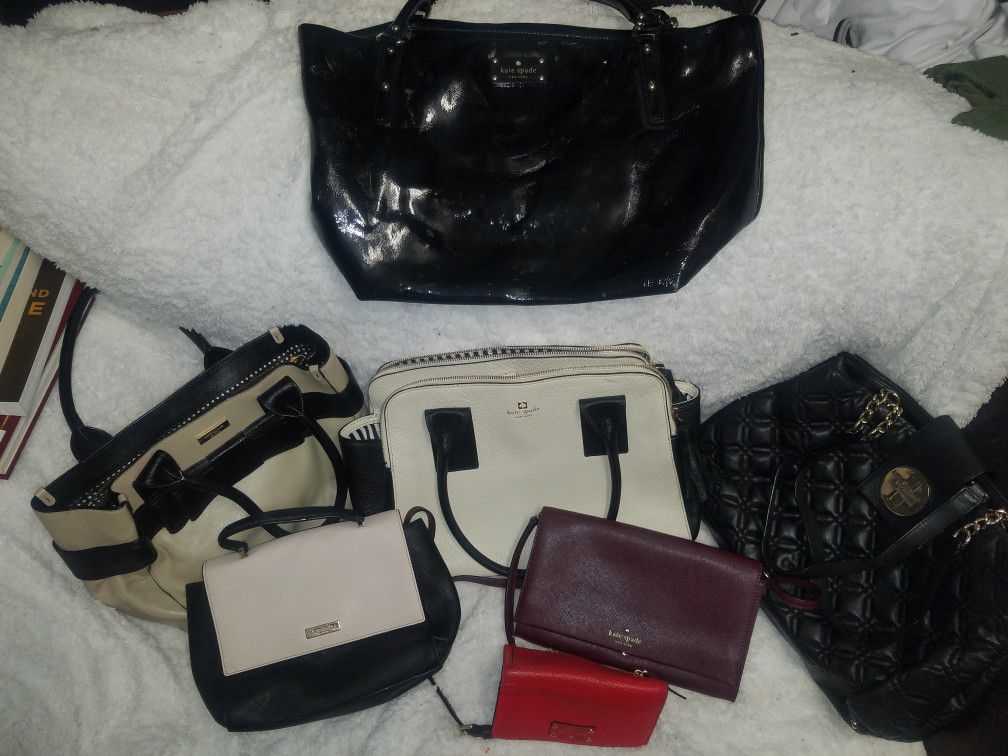 Lot Of 6K Spayed Purses And One Kate Spade Wallet