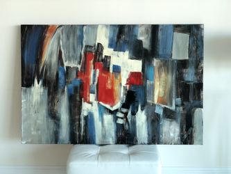 Handpainted abstract painting size 40 x 60”