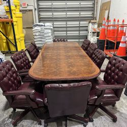  Conference Table With 10 Chairs Excellent Condition 
