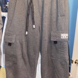 Charcoal Pro Club Cargo Sweatpants 