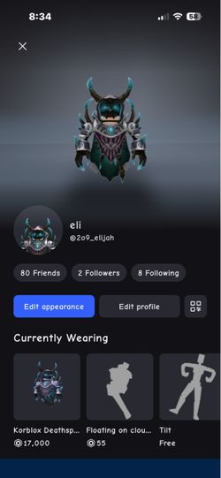 Korblox deathspeaker account.