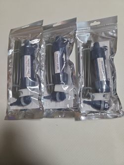 Personal Water Filter Straw for Hiking Camping Travel and Emergency 3 PACK