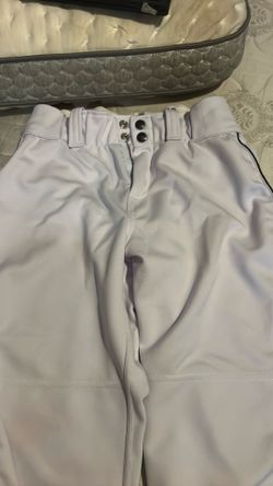 Mercado white pants with black piping