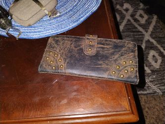 Women's Studded Leather Wallet.