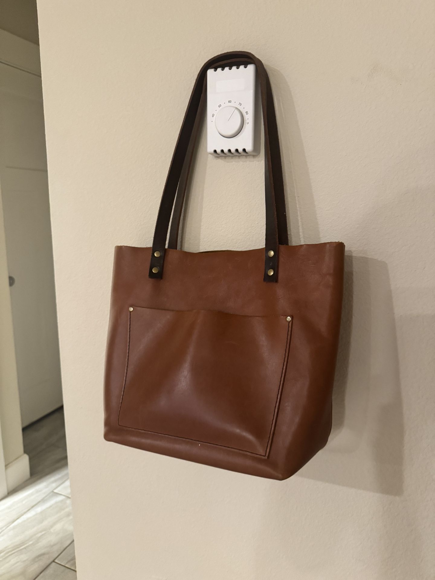 Portland leather Tote Bag