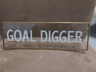 Gold Digger Gkass And Brass Sign