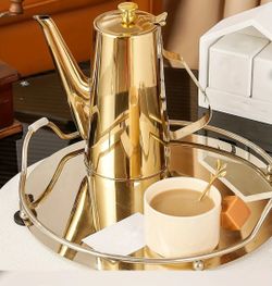 Golden Floral Coffee Pot