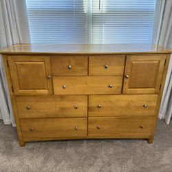Large Hardwood Dresser 