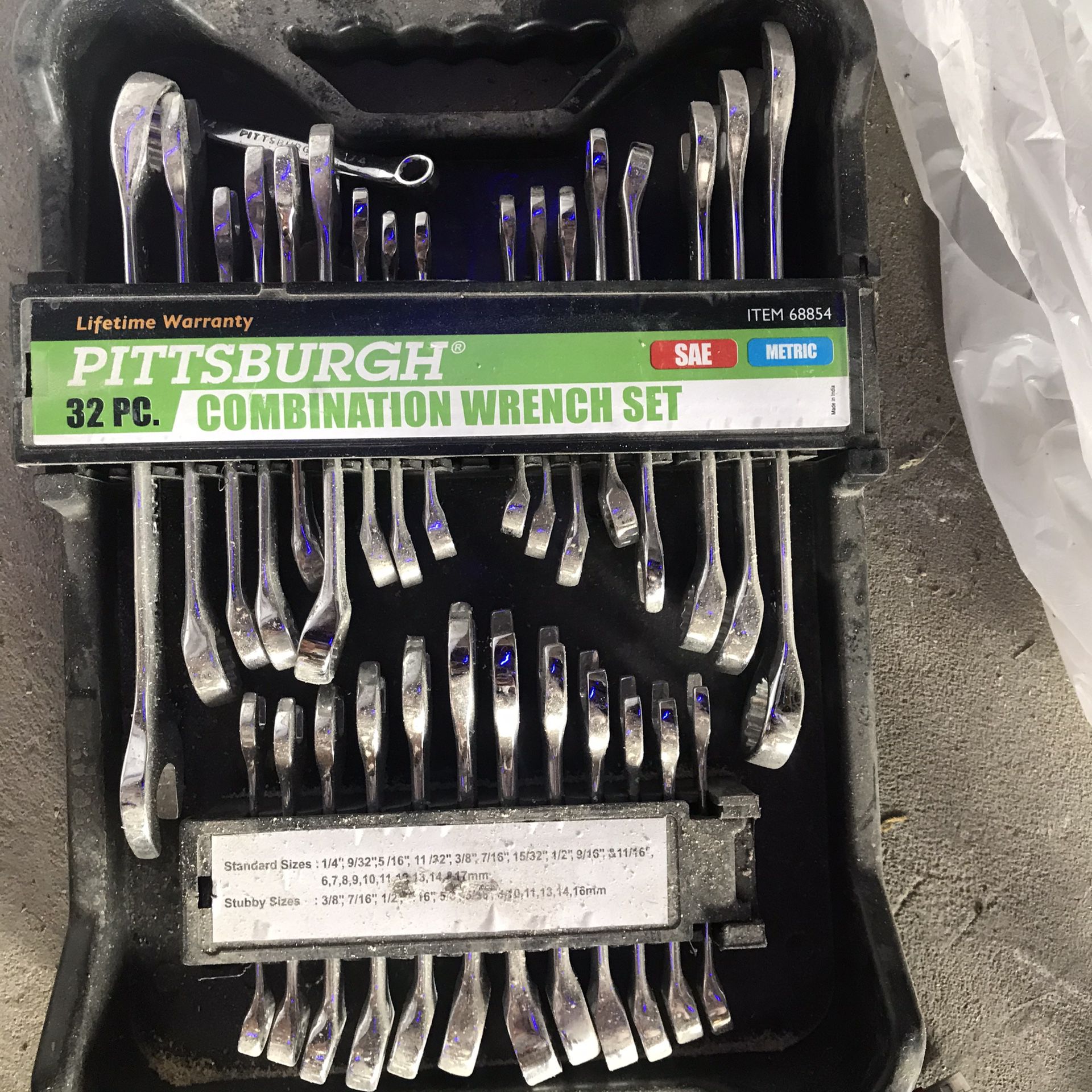 Pittsburgh combination wrench set