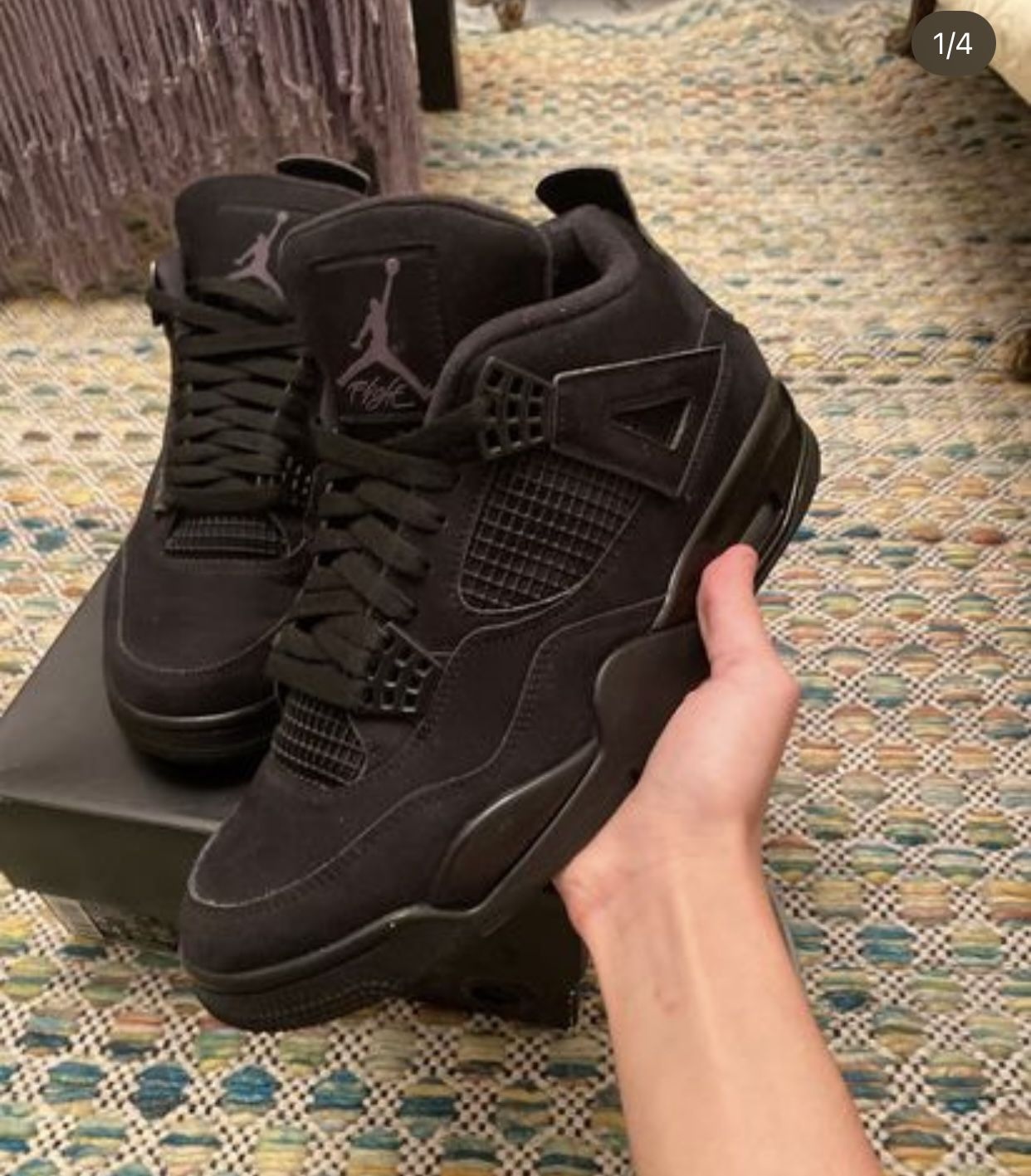 Jordan 4 Black Cats Good Condo Size 10