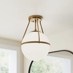 Amirah 1-Light Ceiling Light in Natural Brass