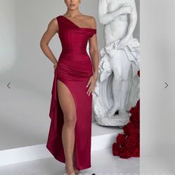 BABYBOO WINE RED DRESS