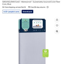  Serta Sleep True Sparkling Sky Breathable Baby Bed Crib Mattress and Toddler Mattress with Removable/Machine Washable Cover - GR