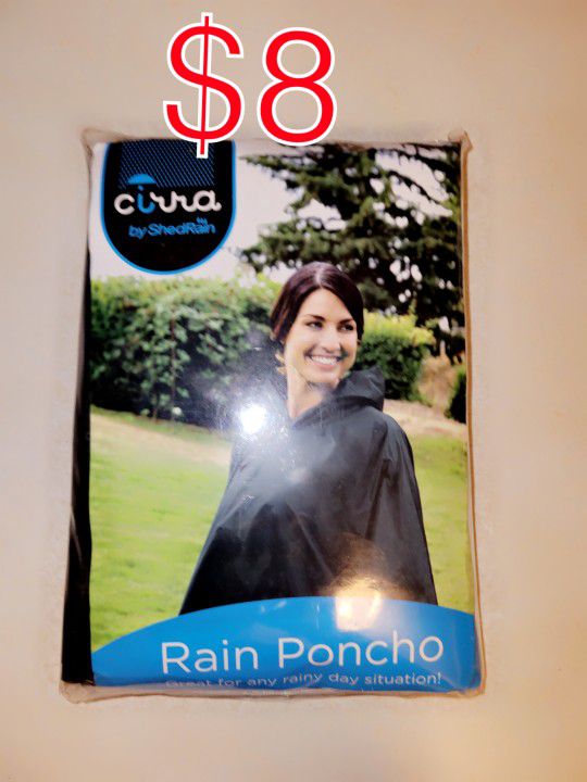 Rain Poncho Green Adult Unisex