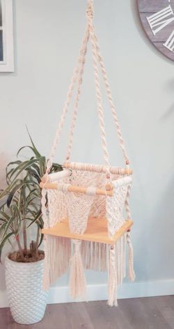 Macrame baby swing