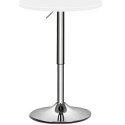 Bistro Pub Bar Round Table, Adjustable , Cocktail Table with 