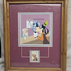 1968 Framed Walt Disney Stamp, Goofy