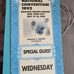 1992 Democratic National Convention Credentials Lot – Delegate & Special Guest – Madison Square Garden