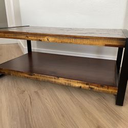 Crysta Solid Wood Top Coffee Table