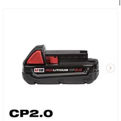 Milwaukee M18 18-Volt 2.0 Ah Lithium-lon Compact Battery
