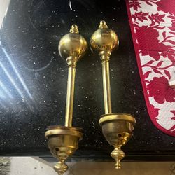 Pair Of Brass Wall Sconces