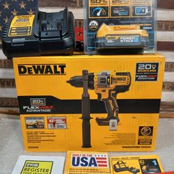NEW DEWALT 20V BRUSHLESS 1/2 HAMMER DRILL DRIVER TOOL KIT 