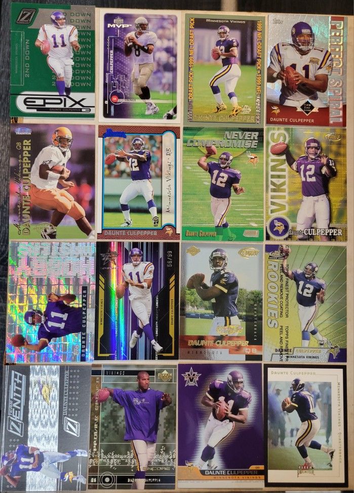 (16) Daunte Culpepper Rookie #d Insert Football Card RC Lot