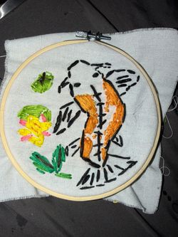 Koi pond needle point