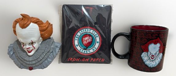 IT Chapter Two Pennywise Collector Set Bust Mug Patch CultureFly 2019