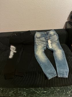 Purple and amiri jeans