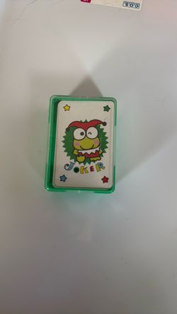 Keroppi Playing Cards in Green Case