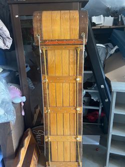 Vintage Adirondack Wooden Toboggan Sled 60"