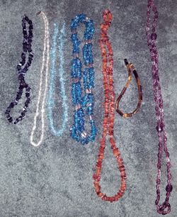 7 strands of semiprecious Gemstone beads