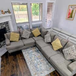 For Sale: Sectional Couch + 5-Seat Set – $599