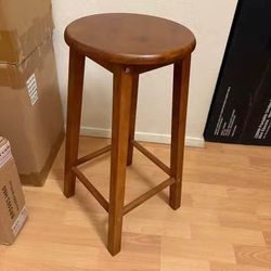 Bar Stool Counter Stool Dining Stool Solid Wood for Home Kitchen Bar Pub Restaurant (Color : Walnut Size : W12 x H 23 inch)