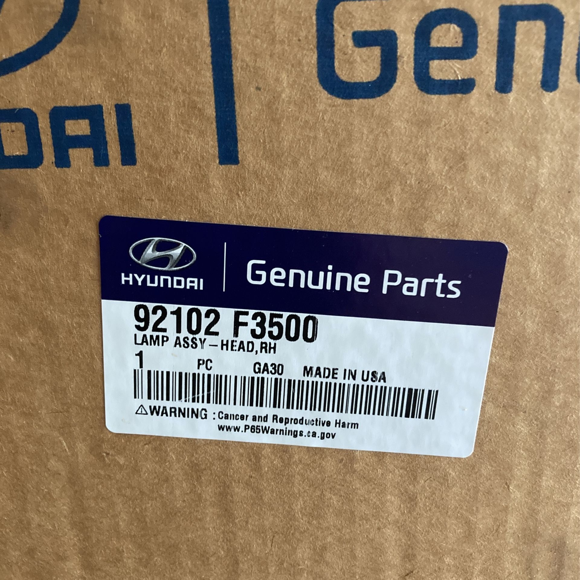 2019-2020 Hyundai Elantra Right Headlight