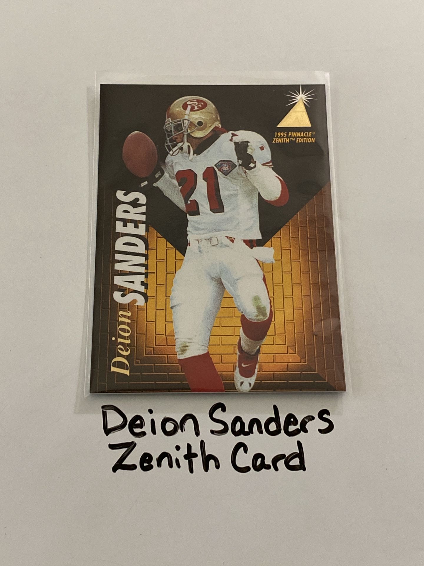 Deion Sanders San Francisco 49ers Hall of Fame CB Zenith Card.