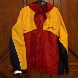 DHL  Zip Jacket Men’s Size XL color Red Yellow