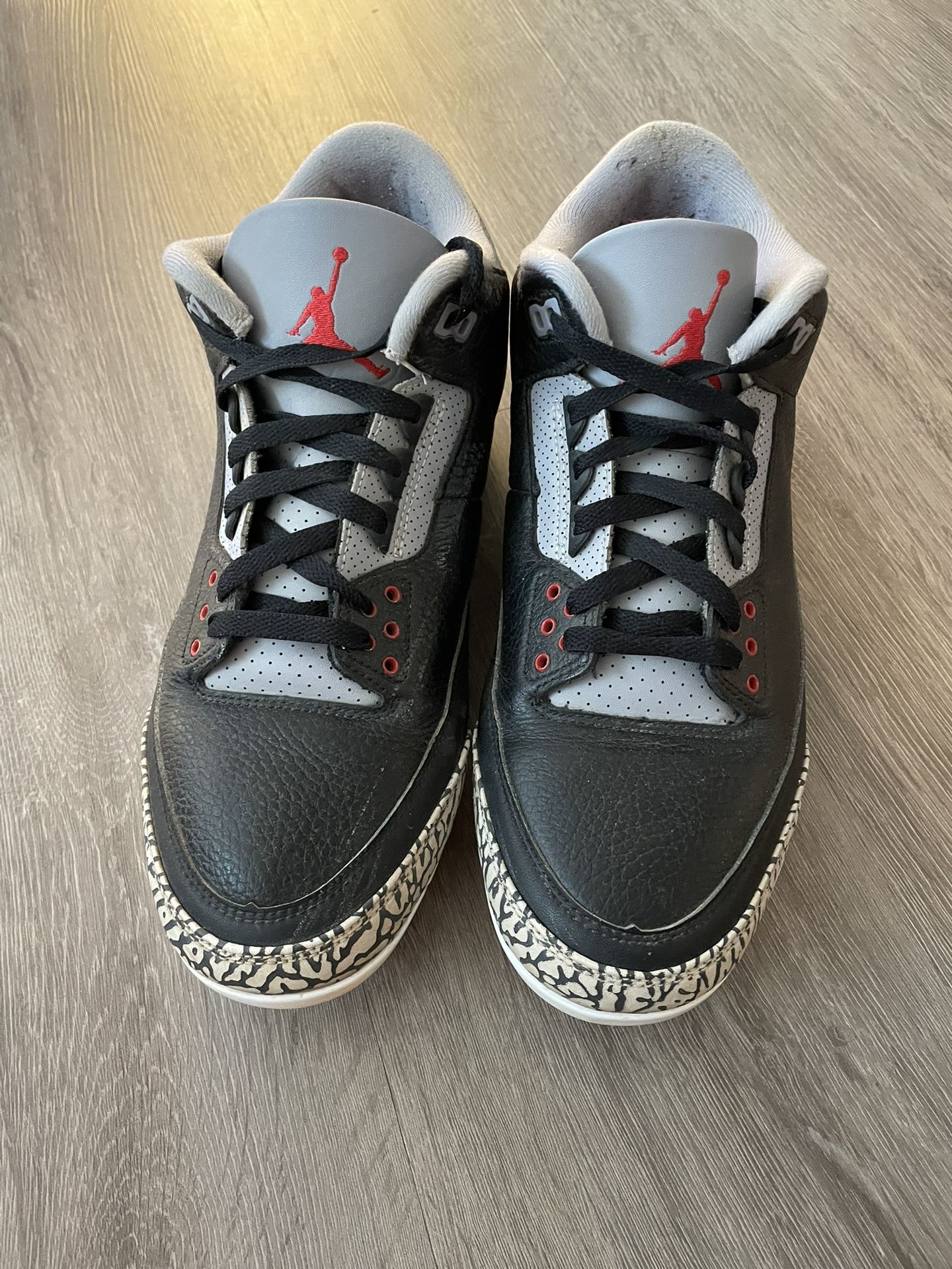 Size 10.5 Jordan 3 Black Cement Cleats