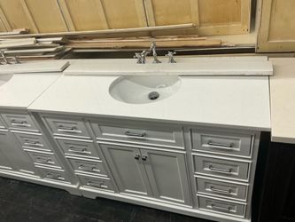 2- Clean Linen White Vanities