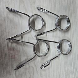 4 Pieces 2 Inch Dumbbell Spring Collars Barbell Clamps Locking Collars Clips Olympic Non - Slip Barbell Clamps for Weightlifting Exercise Fitness Stre