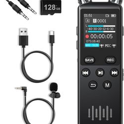 160GB Digital Voice Recorder with Playback, 1536Kbps HD Stereo Audio Recorder Device for Musicians, Podcasters, Filmmakers & Content Creators, Voice A