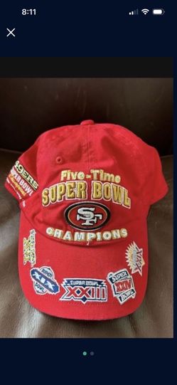 San Francisco 49ers Hat Cap Mens Superbowl 5  Vintage Embroidered Red