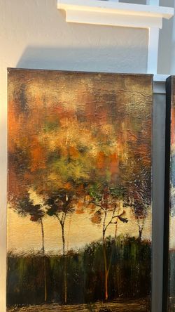 Uttermost Abstract Autumn Landscape Canvas Art (Set of 2)