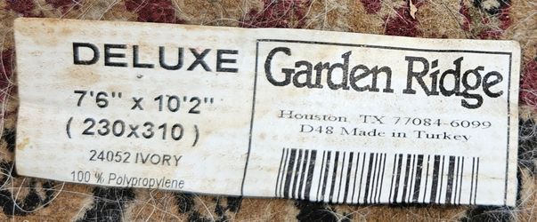 Area rug Large 7'6" x 10'2" Turkish - Ivory/Multi-Color