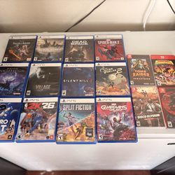 Ps5 and Nintendo switch and switch 2 games