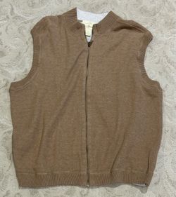 Men’s Zippered Cotton Sweater Vest